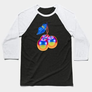 Aesthetic Chrome Cherries Baseball T-Shirt